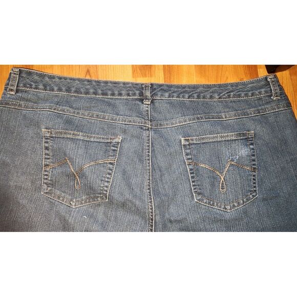 Just My Size Jeans 24W Women's Short Dark Blue Embroidered JMS Classic Fit - Picture 5 of 9